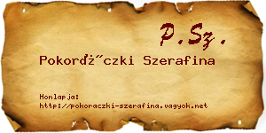 Pokoráczki Szerafina névjegykártya